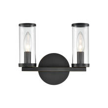  WV309022UBCG - Revolve Clear Glass/Urban Bronze 2 Lights Wall/Vanity