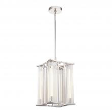 Alora Lighting PD339415PNCR-UNV - Sabre 11-in Polished Nickel/Ribbed Glass LED Pendant