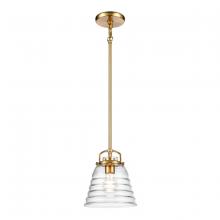  67885/1 - Current 8'' Wide 1-Light Pendant - Satin Brass