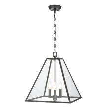  68205/3 - Tangent 16'' Wide 3-Light Pendant - Matte black