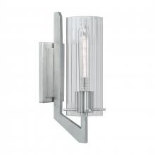  8143-BN-CL - Faceted 12.75'' High 1-Light Sconce - Brushed Nickel