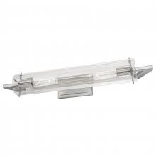  8145-BN-CL - Faceted 24'' Wide 2-Light Vanity Light - Brushed Nickel