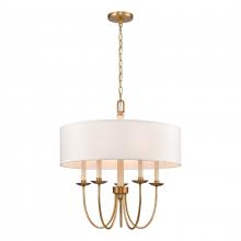  89716/5 - Neville 23'' Wide 5-Light Chandelier - Natural Brass