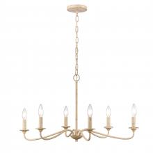  90220/6 - Ellisville 30'' Wide 6-Light Chandelier - Antique Cream