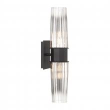  9759-MB-CLGR - Icycle 18.75'' High 2-Light Sconce - Matte Black