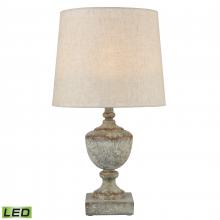  D4389-LED - Regus 24'' High 1-Light Outdoor Table Lamp - Antique Gray - Includes LED Bulb