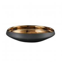  H0017-9745 - Greer Bowl - Low Black and Gold Glazed (2 pack)